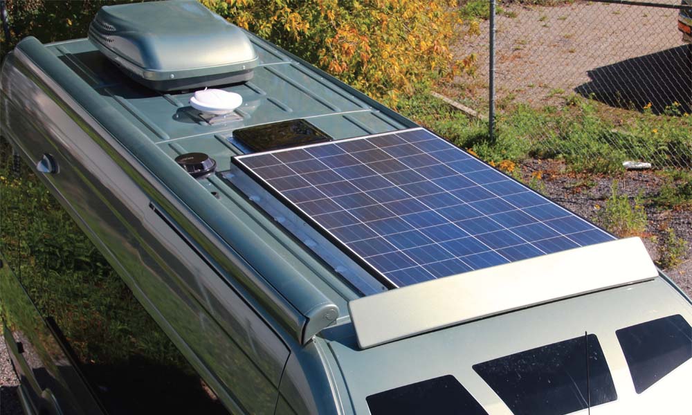 DIY SOLAR POWERED MICROWAVE OUT OF THE BACK OF A TRUCK! STEALTH URBAN  CAMPING OFF GRID ELECTRICITY 