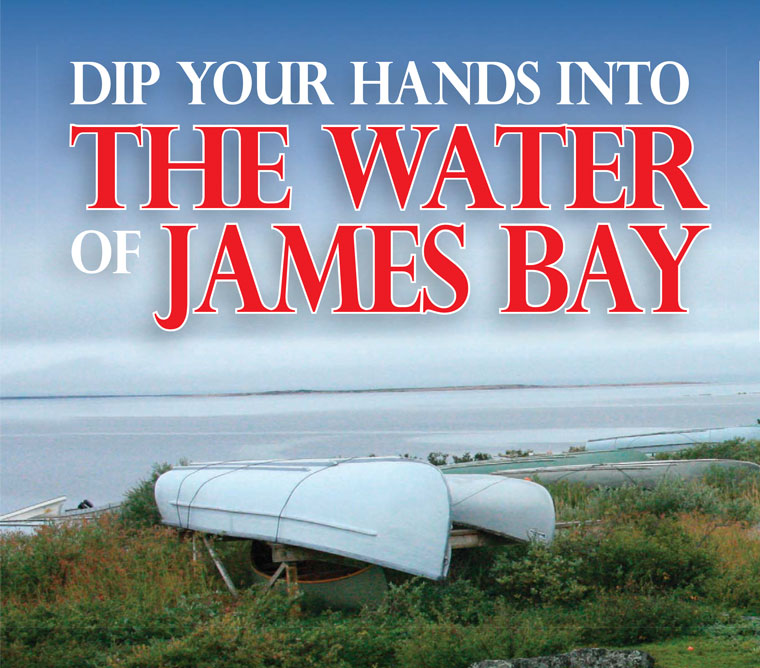 Photo of two canoes on the shore of James Bay