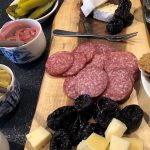 Charcuterie board with accompaniments