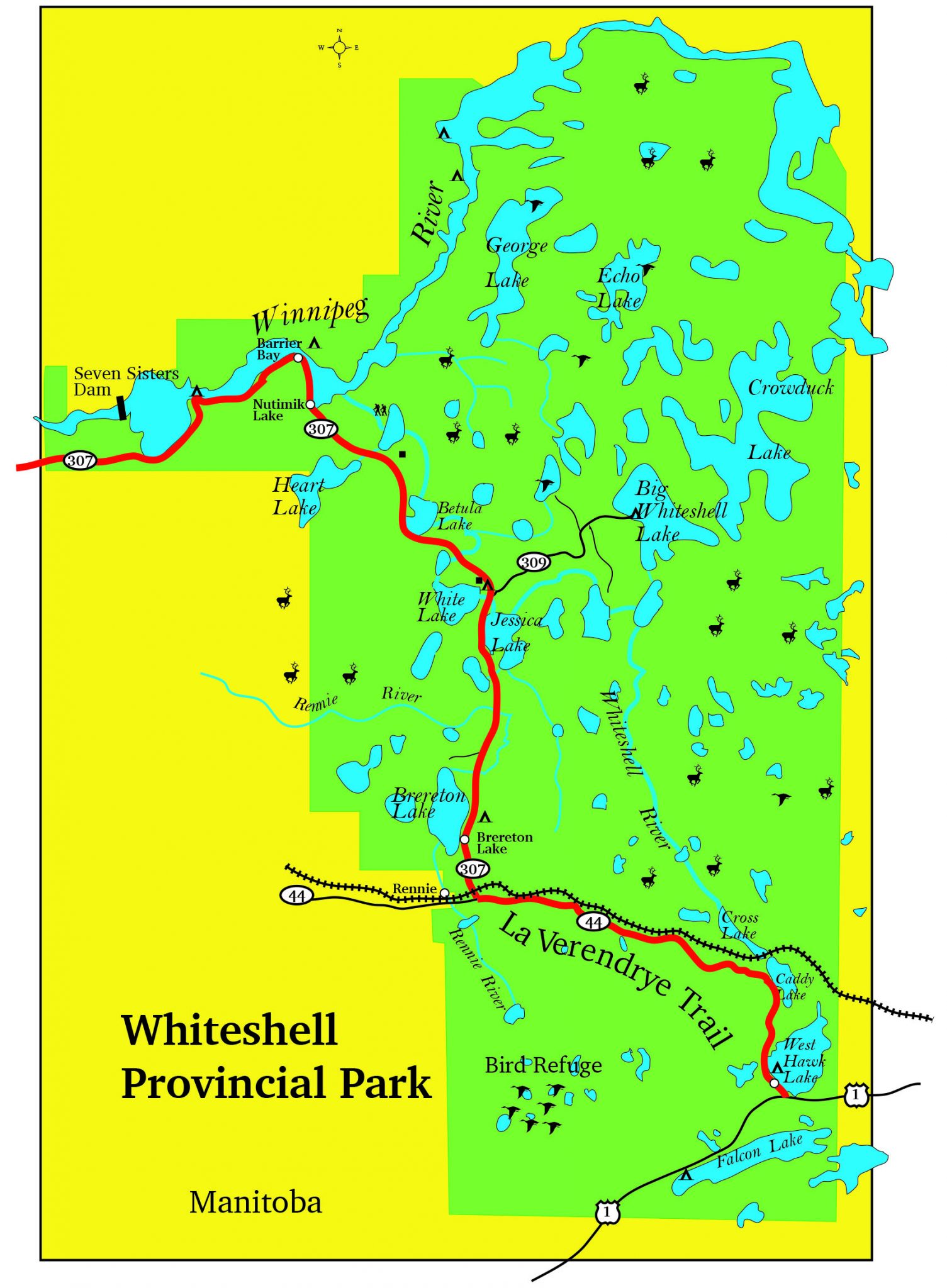 Whiteshell Provincial Park Map - Map Of Stoney Lake