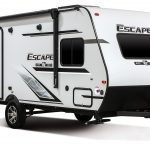 web-2020-KZ-RV-Escape-E181RD-Travel-Trailer-Exterior-Front-3-4-Door