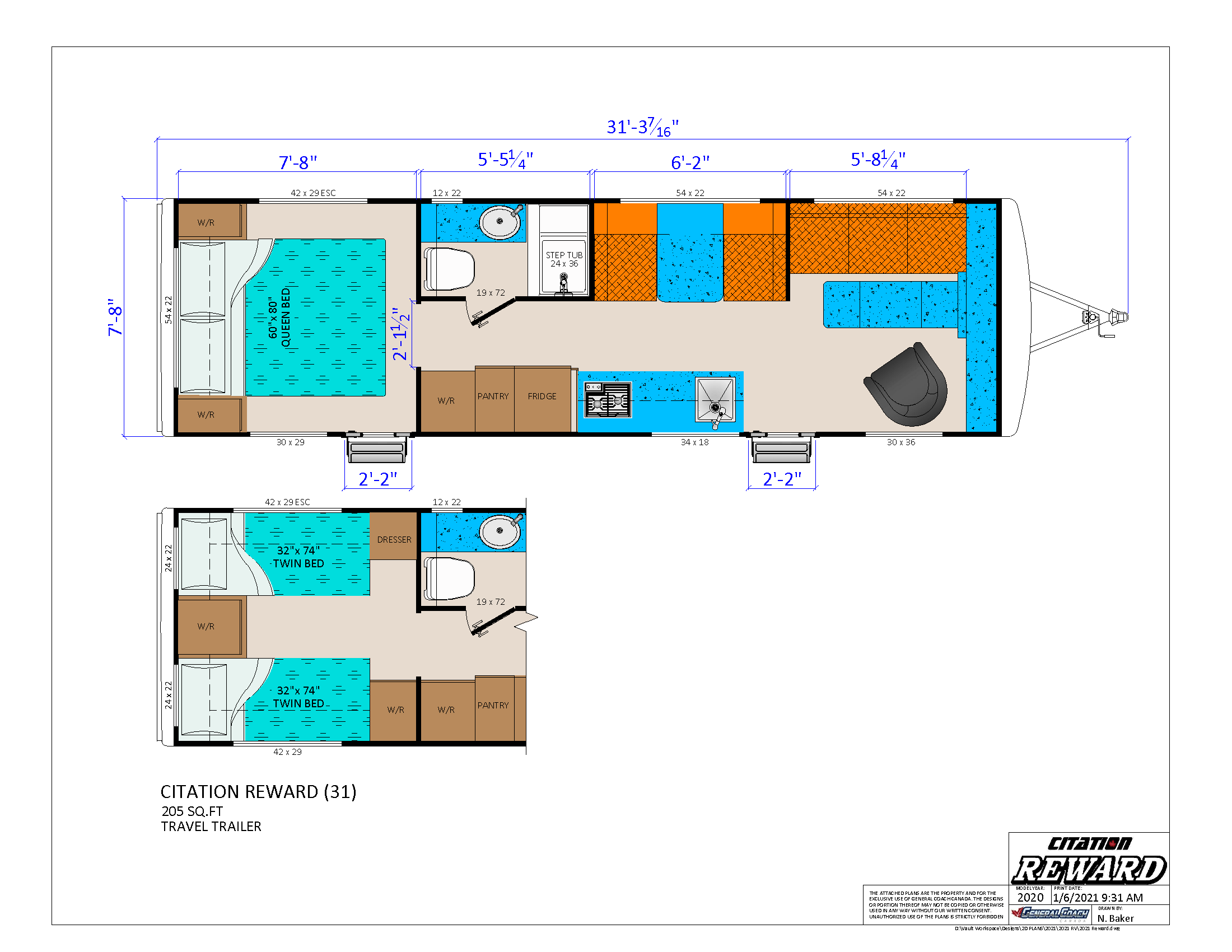 2005 citation travel trailer floor plans