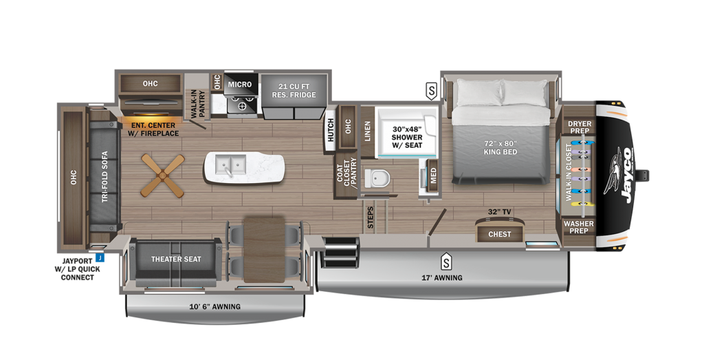 2023 Jayco Eagle 321 RSTS Floorplan