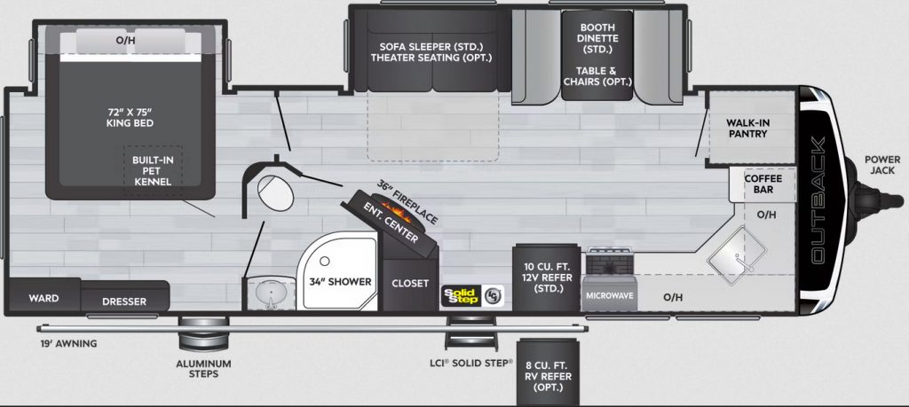 2023 Keystone Outback 271UFK floorplan