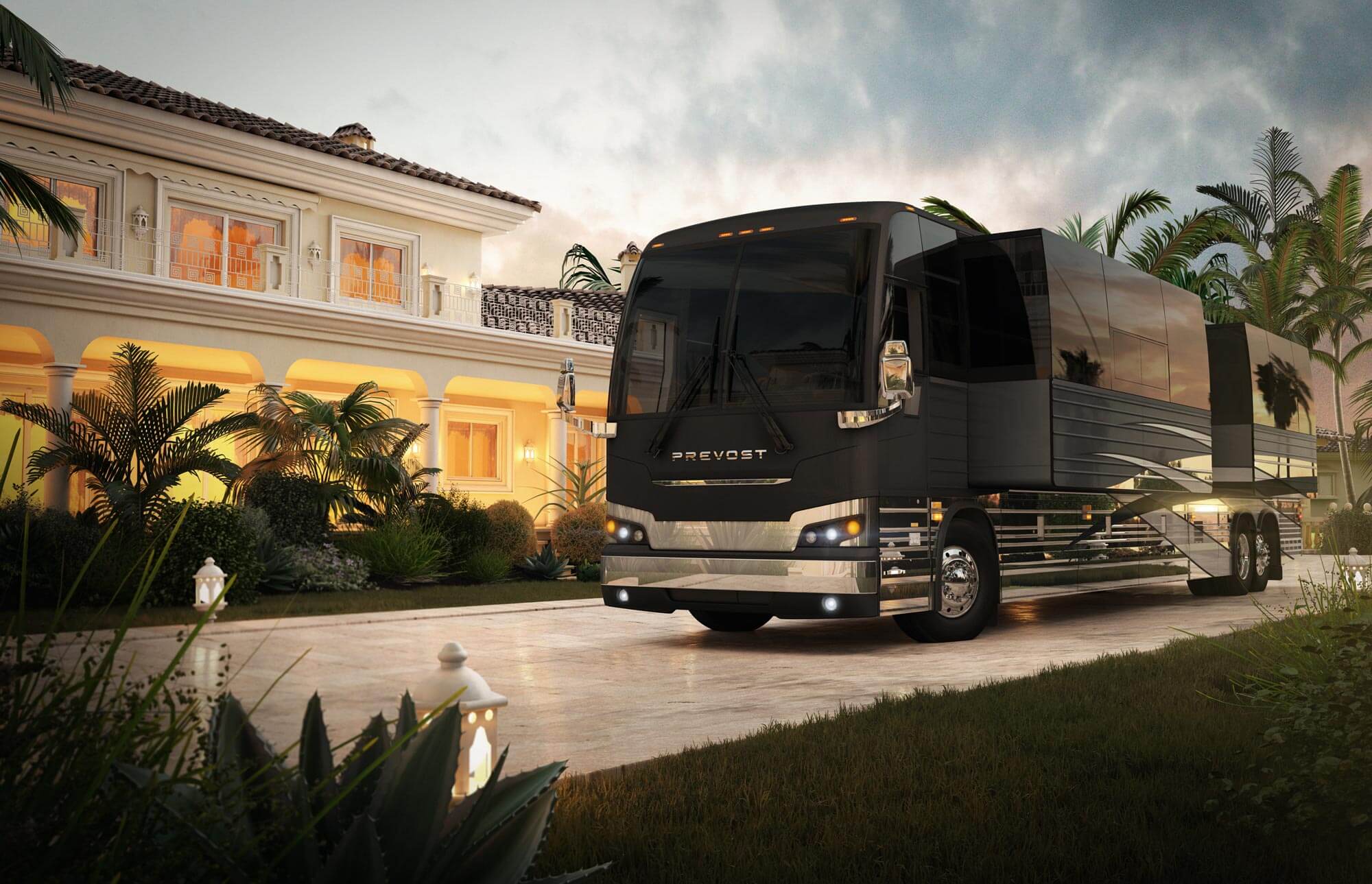 Prevost H3 45 Motorhome Features Fuel Efficiency And Aerodynamic 