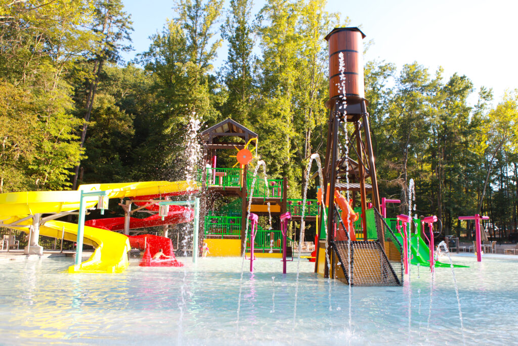 Water park at Jellystone Park™ Clay’s Resort, North Lawrence, Ohio