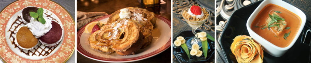 Huckleberry’s Whoopie Pies, Cinnamon-Swirled French Toast, Huckleberry’s Yogurt and Granola, and Homemade Tomato Bisque. Photos courtesy Huckleberry's.