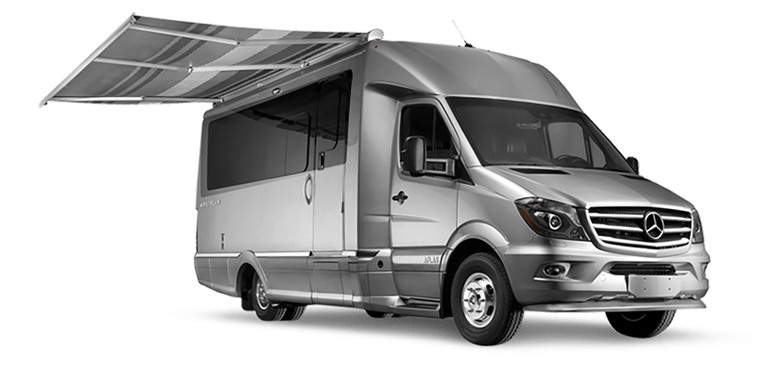 Airstream Atlas  class B motorhome with awning extended