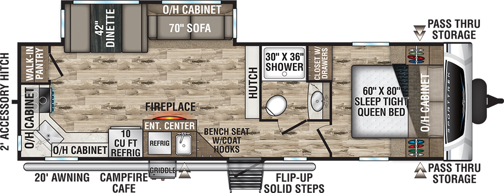 Venture RV SportTrek ST291VRK interior floorplan