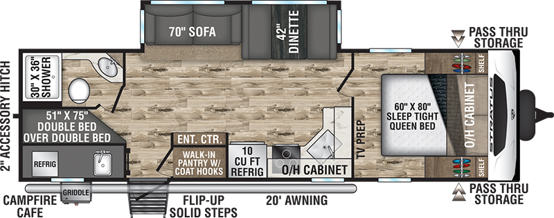 Venture RV Stratus SR281VBH interior floorplan