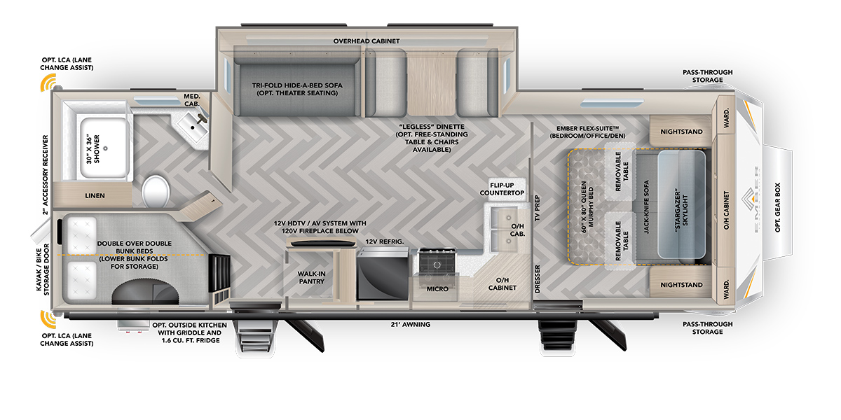 Ember RV Touring Edition 28MBH interior floorplan