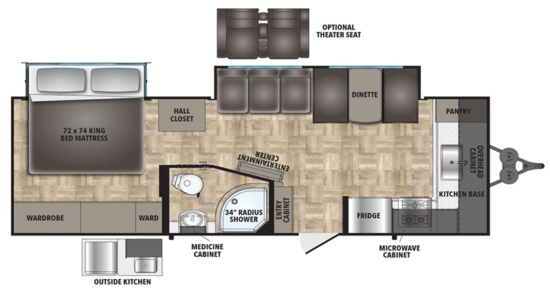 Shasta RV 25FK interior floorplan