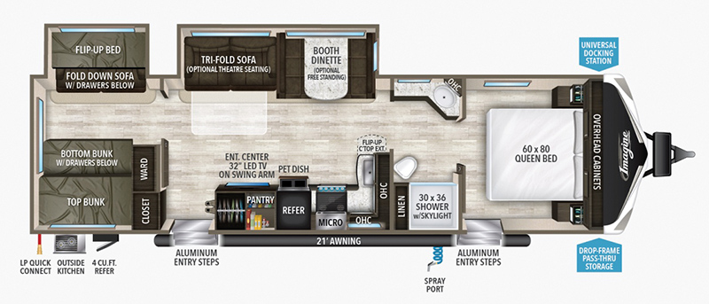 Grand Design Imagine 3170BH interior floorplan