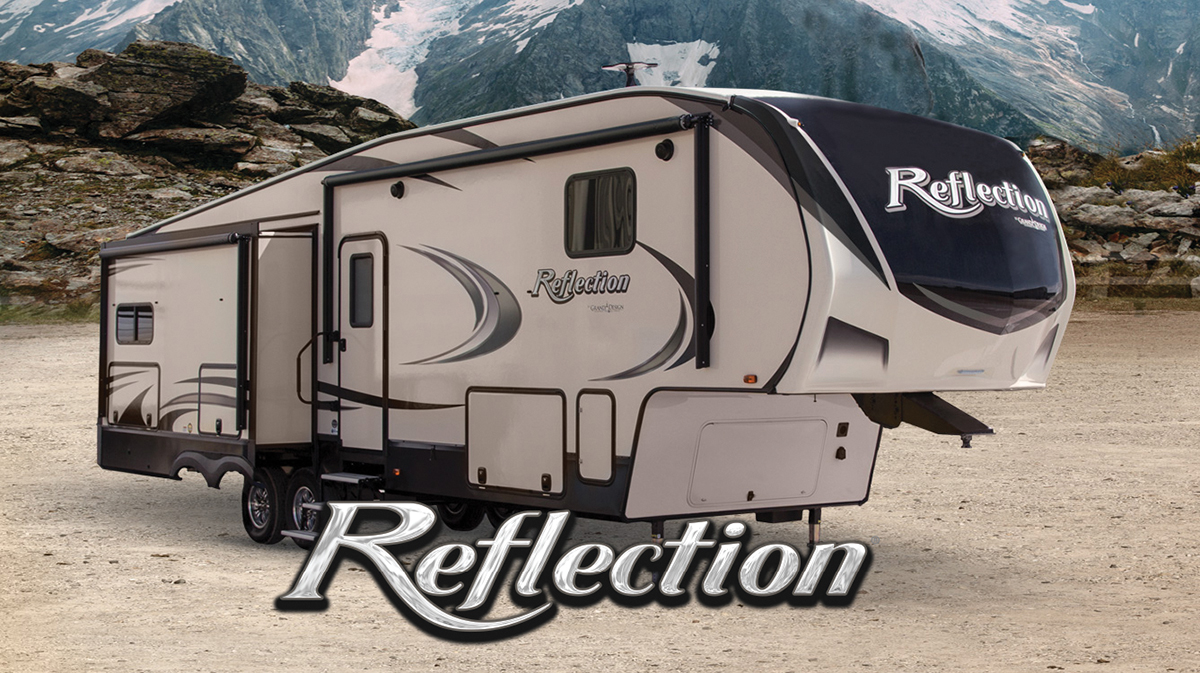 Grand Design Reflection 303RLS fifth wheel travel trailer exterior view