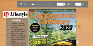 RV Lifestyle Magazine 2023 Canadian Campground Directory digital edition.