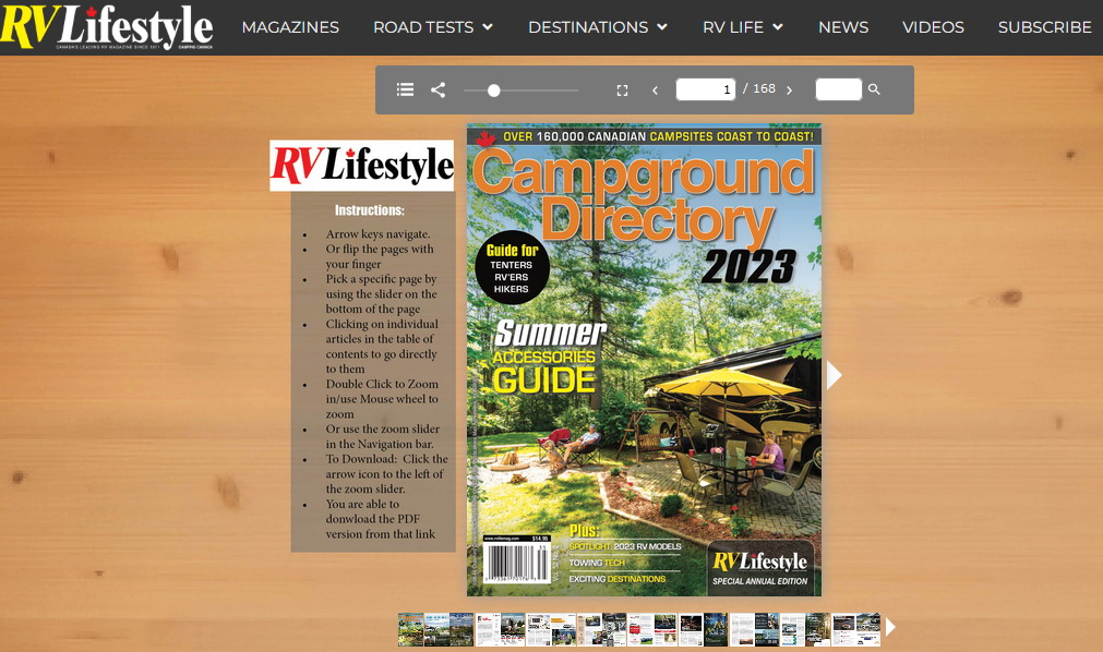 RV Lifestyle Magazine Canadian Campground Directory digital edition