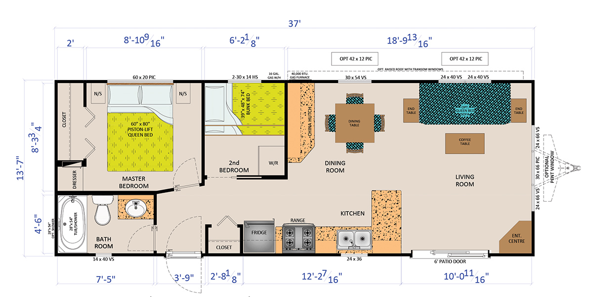 General Coach Frontier Fonthill interior floor plan