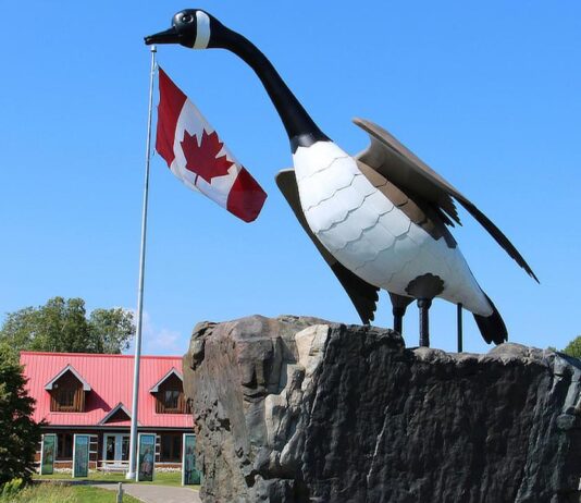 The most famous Canadian roadside attraction is the Canada Goose statue in Wawa, Ontario. Photo courtesy TVO.