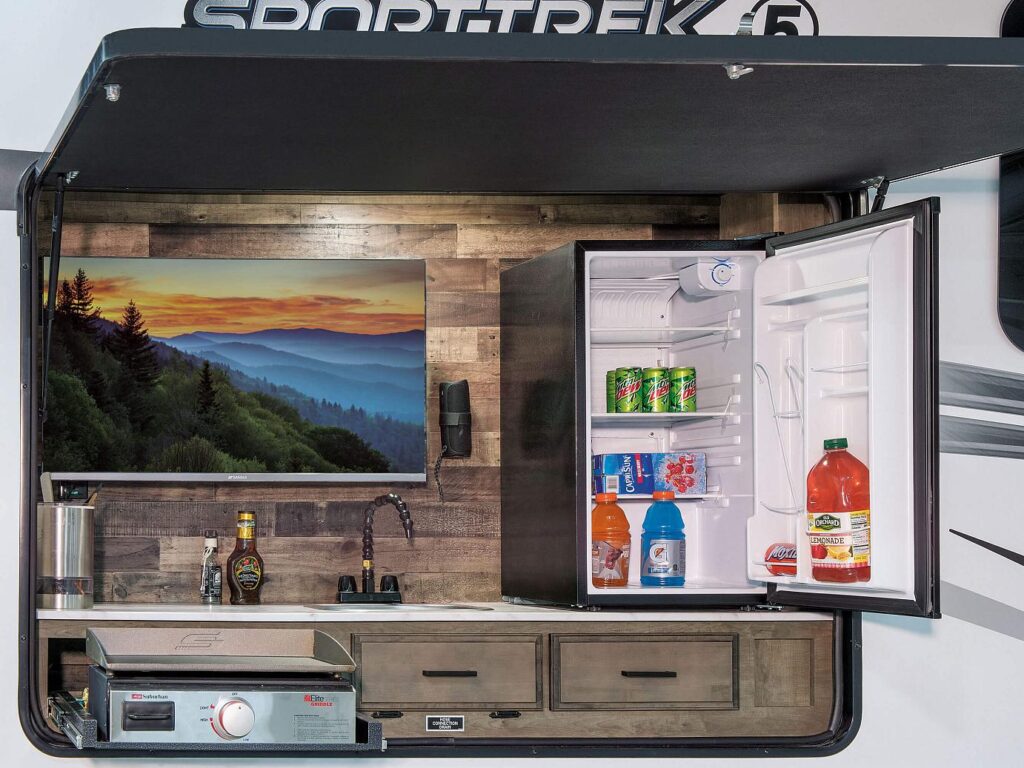 2024 Venture RV SportTrek Touring Edition STTF353VIK Fifth Wheel Exterior kitchen
