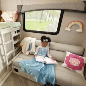 Kid Kave layout in Fleetwood 2024 motorhomes.