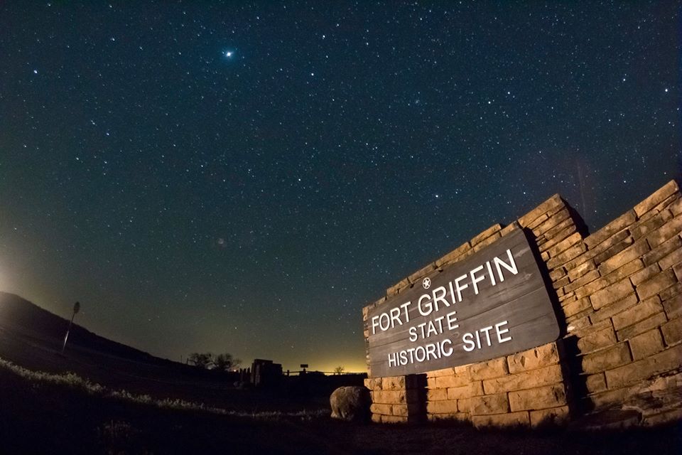 Starry starry night at Fort Griffin - photo courtesy Texas Historical Commission.
