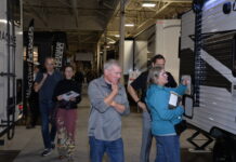 Visitors to the Toronto Fall RV Show and Sale examine the latest in RV design and technology.