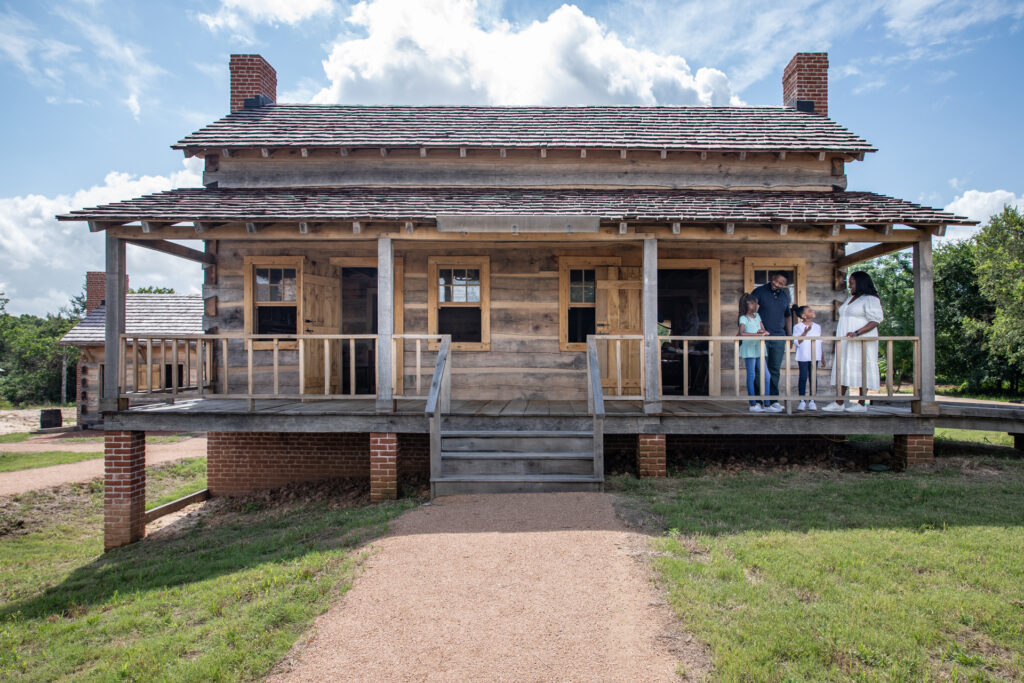 Historical cabin at the San Filipe de Austin Historical Site - Texas. Photo courtesy Texas Historical Commission