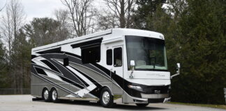 2024 Newmar Mountain Aire 3825 rear diesel pusher motorcoach.