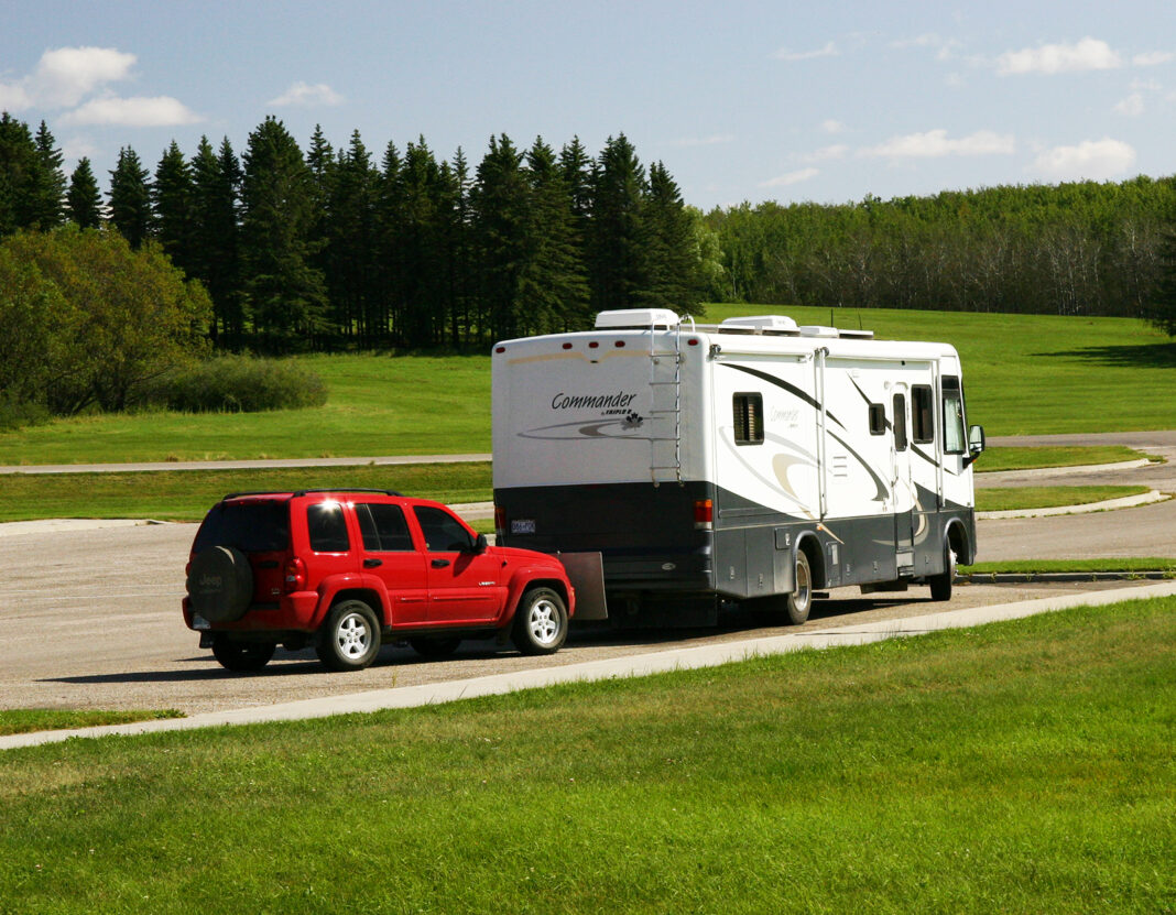 Towing a car