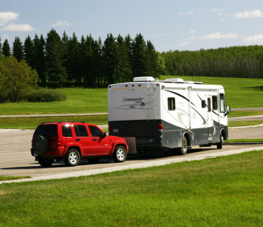 Towing a car