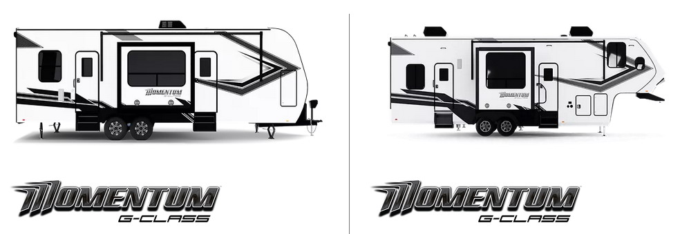 Grand Design Momentum G-Class toy haulers - in travel trailer and fifth wheel models