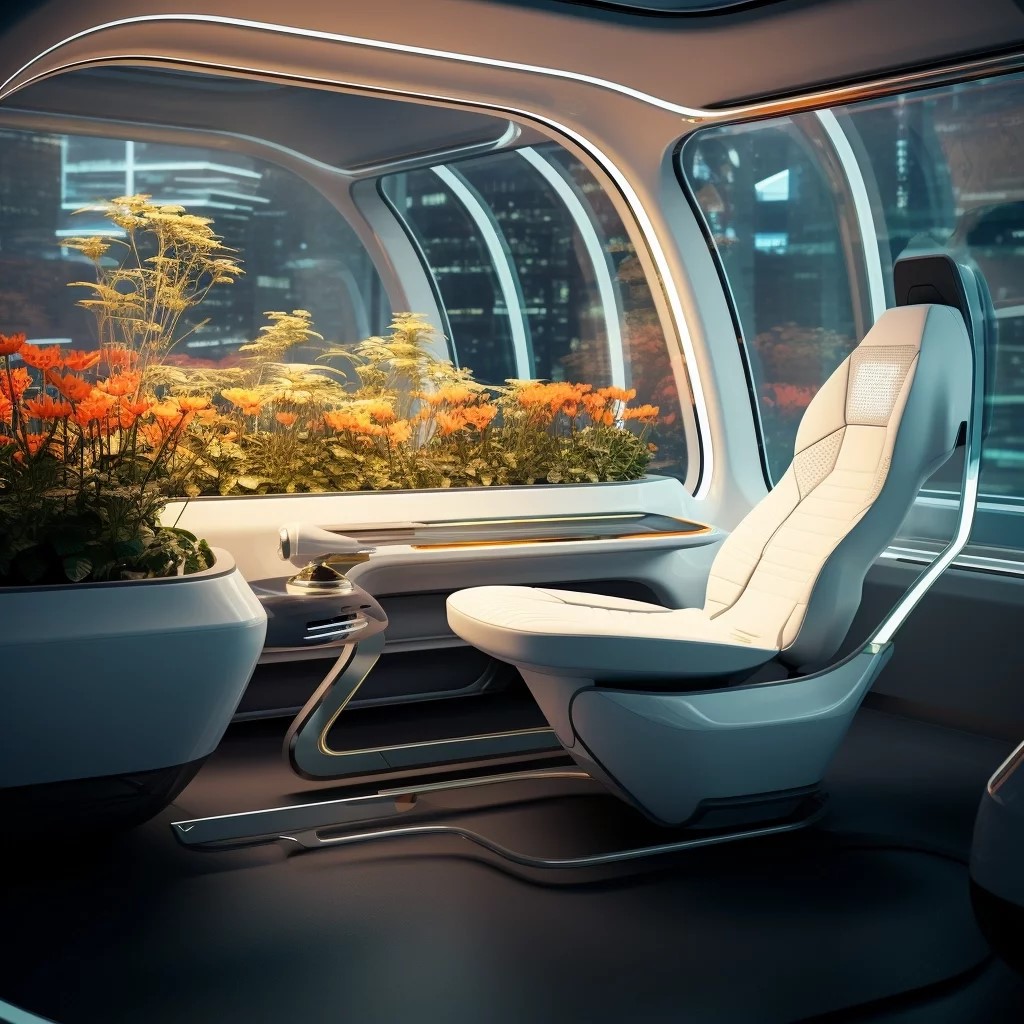 Automobile interior concept circa 2073