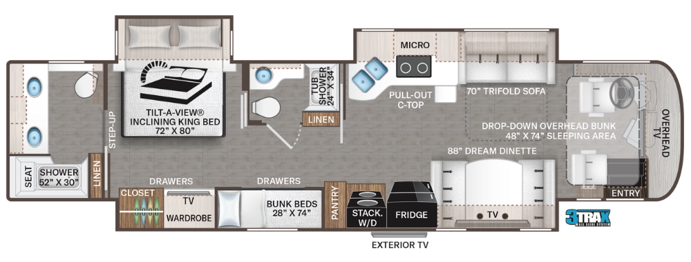 Thor Motor Coach Aria 2024 Floor Plan 4000