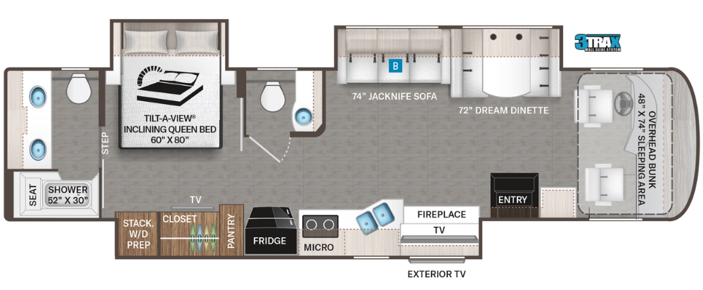 Thor Motor Coach Palazzo GT 2024 Floor Plan 37.5