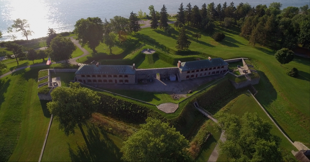 Niagara Falls Ontario - Old Fort Erie aerial view