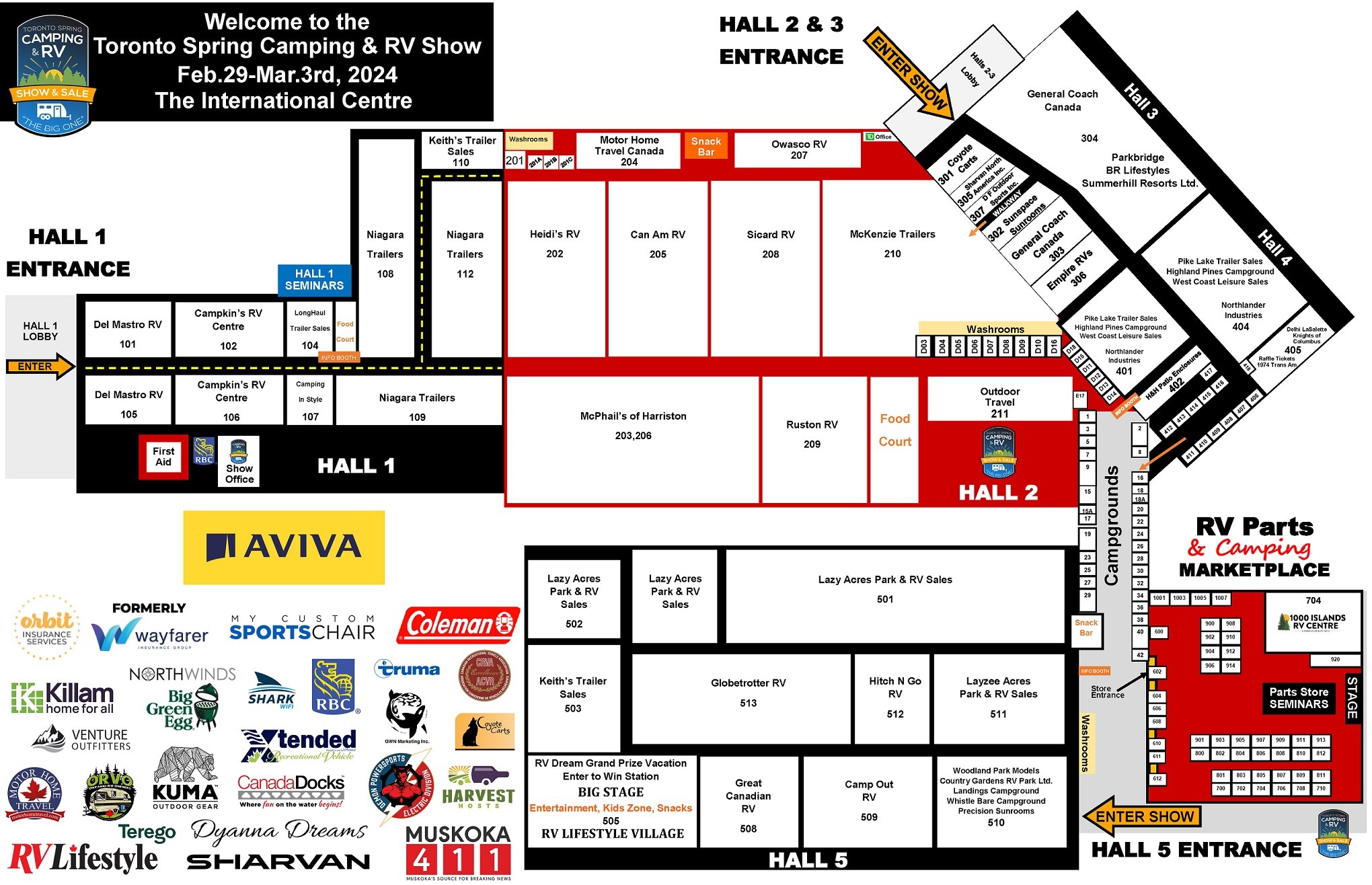 Toronto Spring RV Show Floor Plan