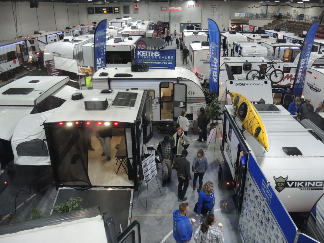 It's the classic Canadian RV show venue - twin hockey areans at the Kitchener Memorial Auditorium - 