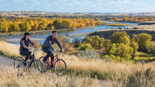 Cycling on the Lewis & Clark National Historic Trail. Photo courtesy NPS.