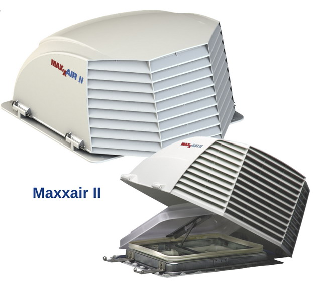 Maxxair II roof vent covers.