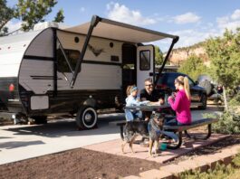 Camping at the Best Friends Animal Sanctuary, Kanab, Utah.