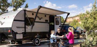 Camping at the Best Friends Animal Sanctuary, Kanab, Utah.