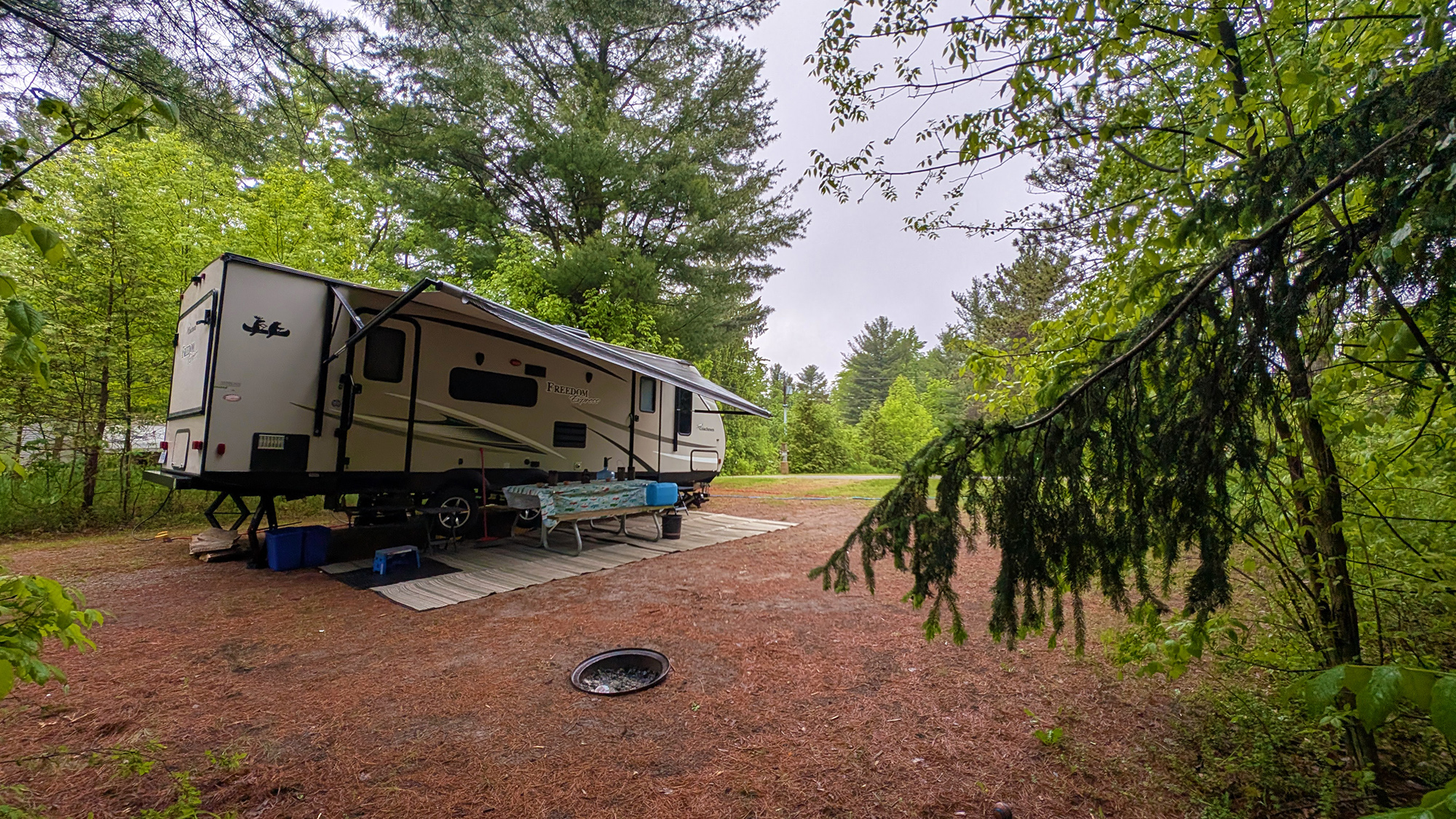 Our campsite at Laurel Creek Conservation Area