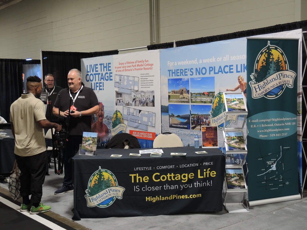 John O'Brien and the team from Highland Pines were on hand at the Toronto Fall RV Show to introduce families to this wonderful RV resort.