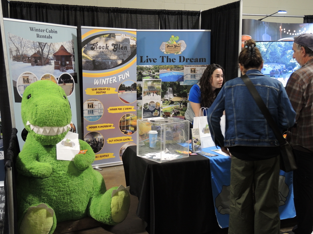 Rock Glen Family Resort greeted visitors to the Toronto Fall RV Show with a booth highlighting the campground facilities.