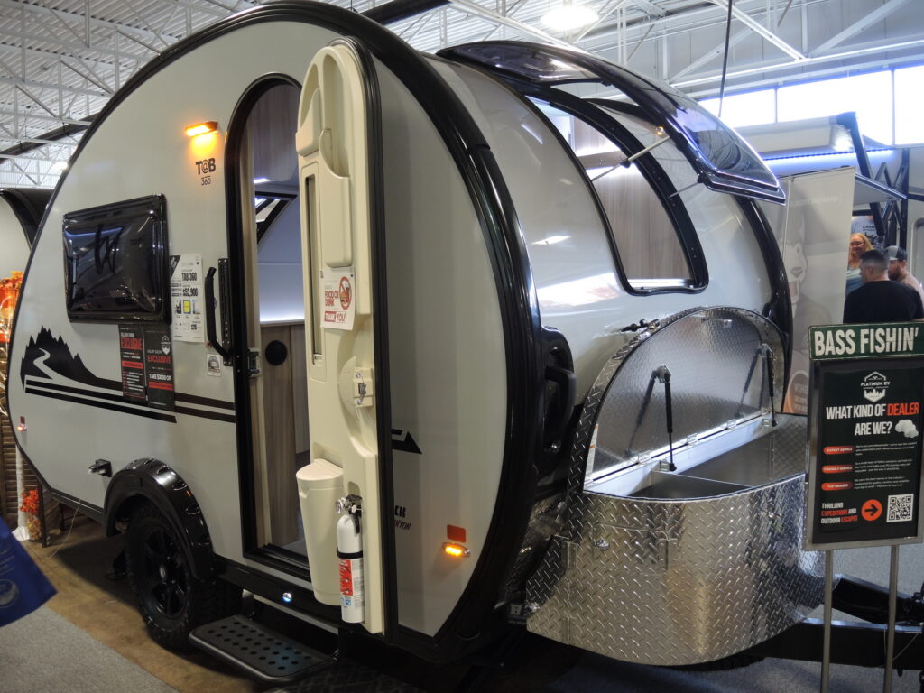 The very popular T@B trailers were on display at the Platinum Trailers exhibit.