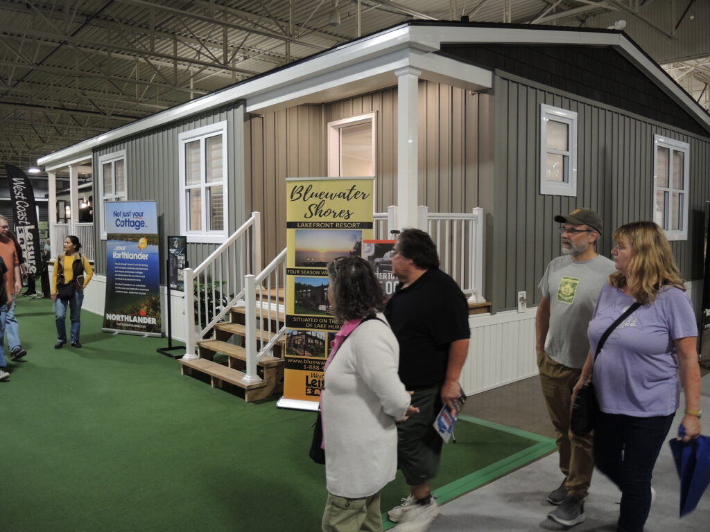 Northlander Cottage Park Model trailers were on display in the Bluewater Shores Resort and West Coast Leisure Sales booth at the Toronto Fall RV Show.