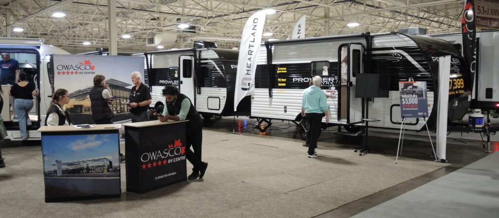 The 2026 Heartland RV models were on display in the Owasco RV exhibit at the Toronto Fall RV Show.