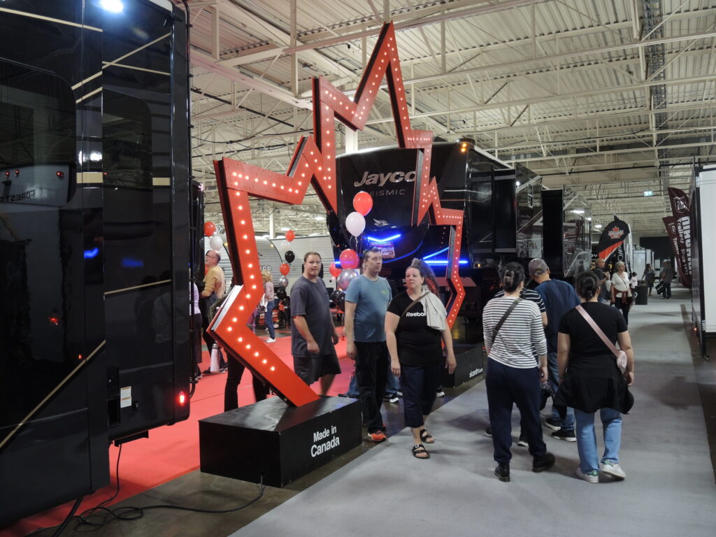 The spectacular 2026 Jayco RV fifth wheels, travel trailers, and motorhomes were on display in the Sicard RV booth at the Toronto Fall RV Show.