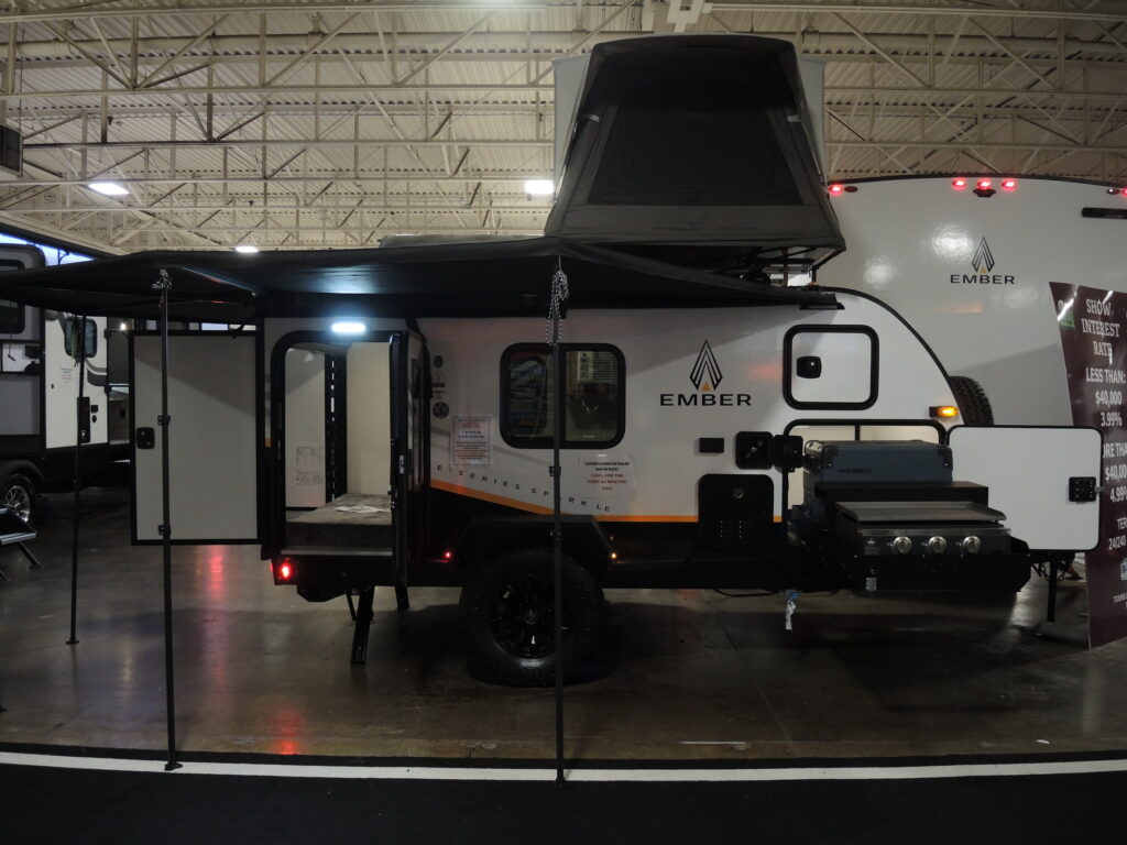 Ember RV models were on display at the Layzee Acres exhibit, in the Toronto Fall RV Show.