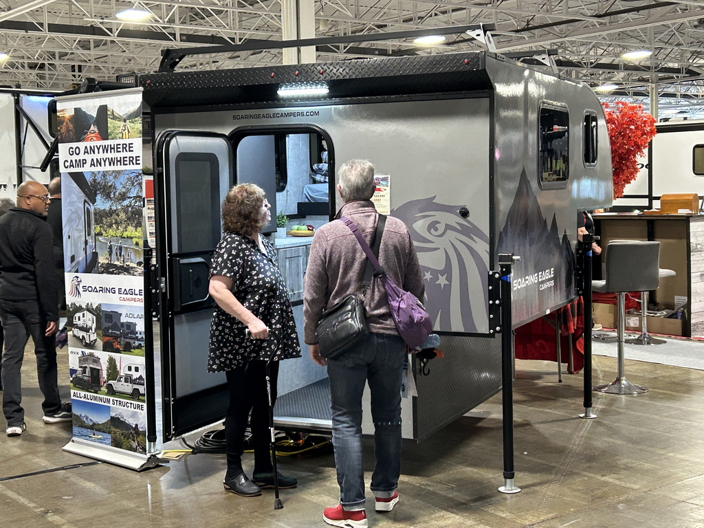 Soaring Eagle Truck Campers were on display at the Toronto Fall RV Show.